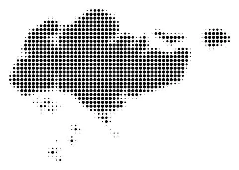 Singapore Map Halftone Icon Stock Illustration