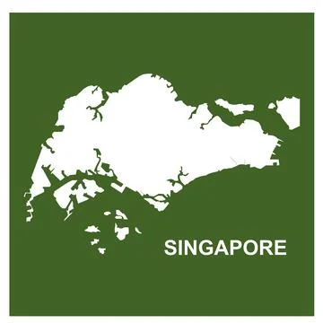 Singapore map icon Stock Illustration