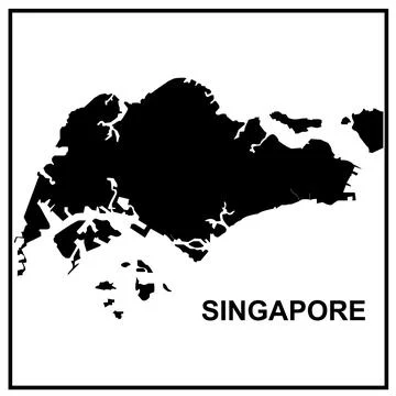 Singapore map icon Stock Illustration