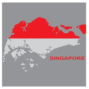 Singapore map icon Stock Illustration