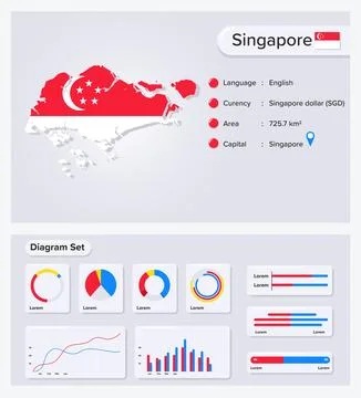 Singapore Map Stock Illustration