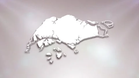 Singapore Map Intro Stock Footage 241983242