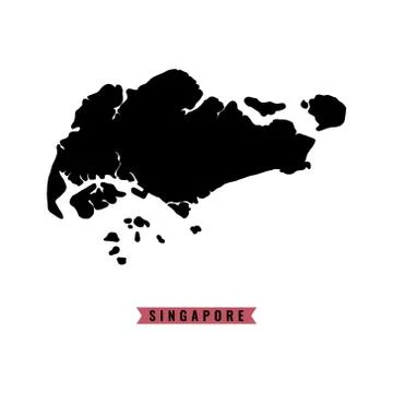Singapore map vector design template illustration Stock Illustration