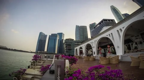 Singapore Marina Bay Sands Timelapse Stock Footage 49296853