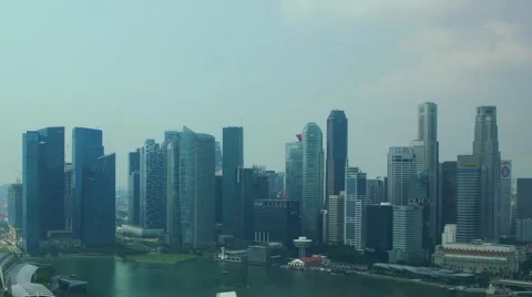 Singapore panoramic view #3 Stock Footage 56671798