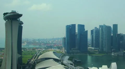 Singapore panoramic view Stock Footage 56671817