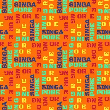 Singapore pattern seamless design Stock Illustration