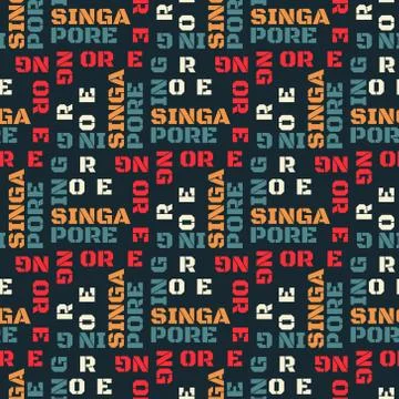 Singapore pattern seamless design Stock Illustration