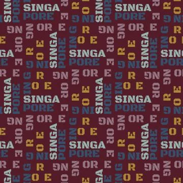 Singapore pattern seamless design Stock Illustration