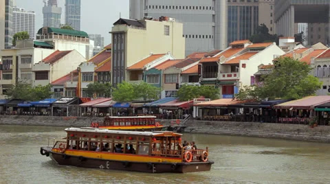 Singapore river Stock Footage 24899139