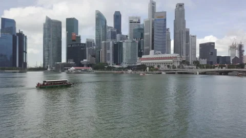 Singapore River Taxi 10s Stock Footage