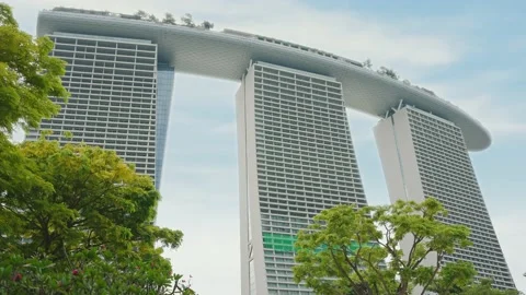 Singapore - September 23 ,2022 : Marina bay sands. The Landmark of Singapore Stock Footage 229862853