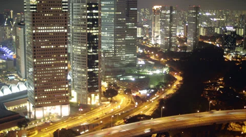 Singapore Skyline Stock Footage 36594635
