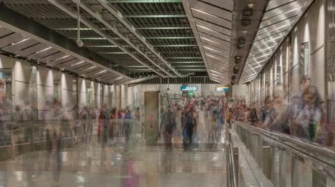 Singapore Station Commute Stock Footage 11140723