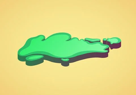 Singapore - Stylized 3D map Stock Illustration