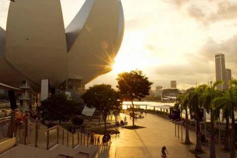 Singapore Sunset Stock Photos