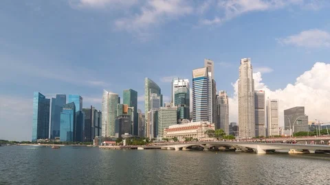 Singapore time lapse 4K, city skyline ti... | Stock Video | Pond5