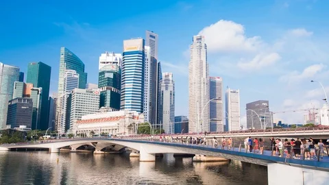 Singapore Timelapse view Stock Footage 94512505
