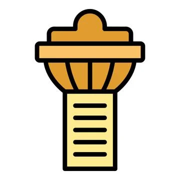 Singapore tower icon vector flat Stock Illustration