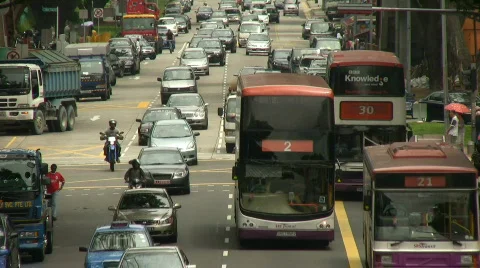 Singapore Traffic 스톡 동영상 599705