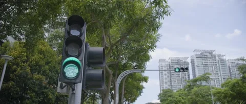 Singapore Traffic Light Stock Footage 301759609