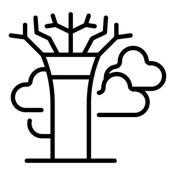 Singapore tree icon outline vector. Travel map Stockillustratie