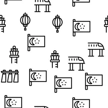 Singapore Vector Seamless Pattern イラスト素材
