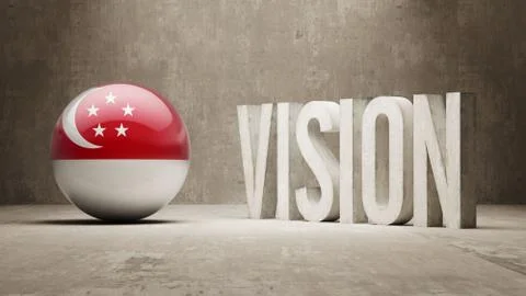 Singapore Vision Concept. Stock Illustration