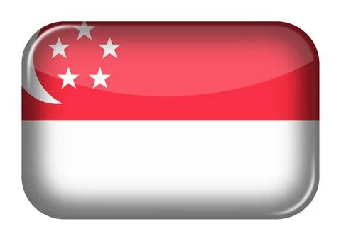 Singapore web icon rectangle button Stock Photos