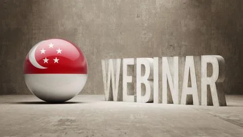 Singapore Webinar Concept. Stock Illustration