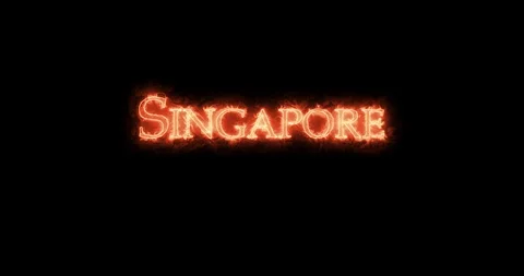 Singapore written with fire. Loop Vidéo 122011109