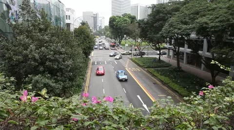 Singapore.Central road Stock Footage 11315158