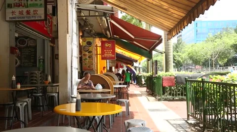 Singapore，drink tea Video stock 66372076