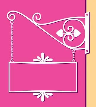 Singboard with chains Stock Illustration