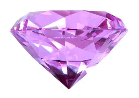 Singe puple crystal diamond Stock Photos