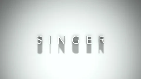 singer 3D title animation with shadows o... | Stock Video | Pond5