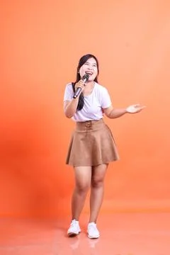 Singer in action Stock Photos