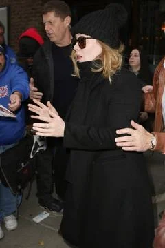  Singer Adele greets fans as she leaves a downtown hotel on November 18 20... Stock-Fotos