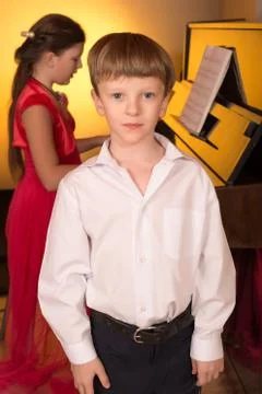 Singer and pianist Stock-Fotos