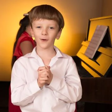 Singer and pianist Stock Photos