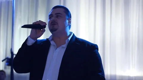 Singer and sound engineer at work 스톡 동영상 82298764