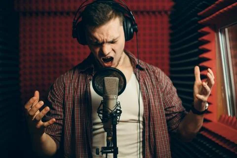 Singer with a great voice Stock Photos