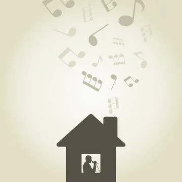 Singer in the house Stock Photos