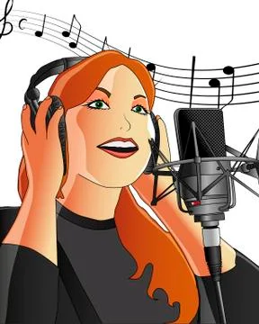 Singer Stock Illustration