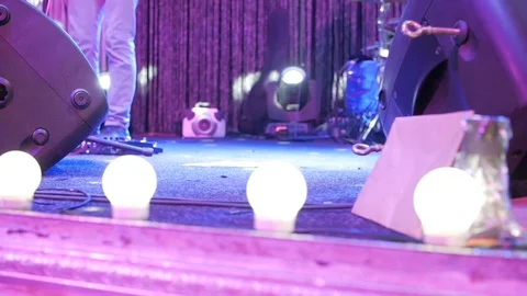 The singer jumps on stage Stock Footage 90923444