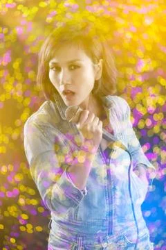 Singer lady Stock Photos