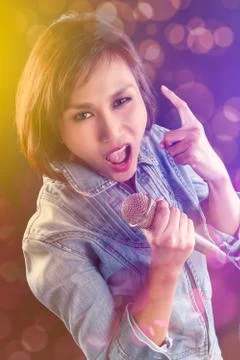 Singer lady Stock Photos