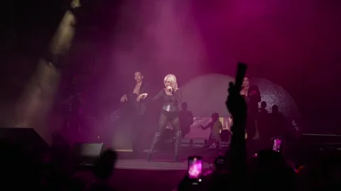 Singer Mery Bas of Nebulossa during Mr. Gay Night Gay Pride Madrid 7 스톡 동영상 312555024