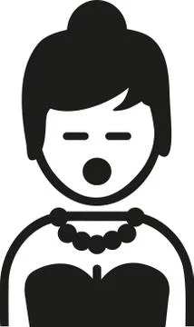Singer opera cartoon Stock Illustration