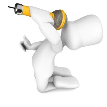 Singer or speaker Stock Illustration